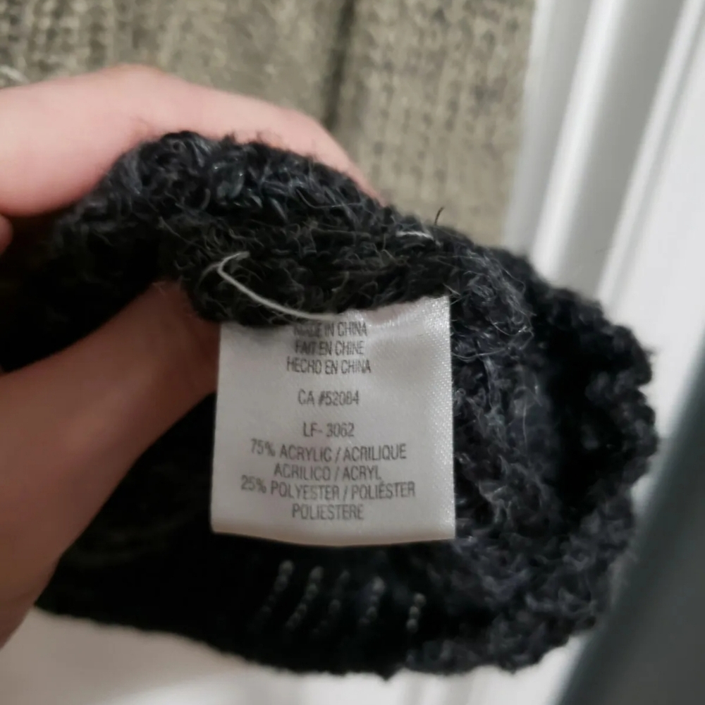 La Fée Verte Anthropologie sweater colorblock black gray small - Picture 4 of 8